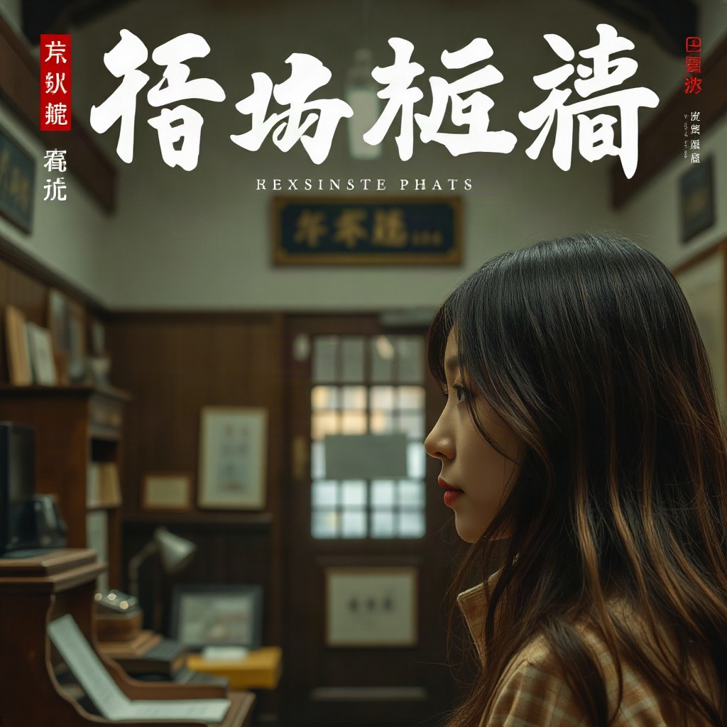 魔改短剧《红楼别院》海报，民国电报局内景与长发女子侧影